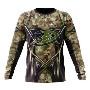 Personalized NHL Anaheim Ducks Special Camo Color Design Unisex Sweatshirt SWS1872