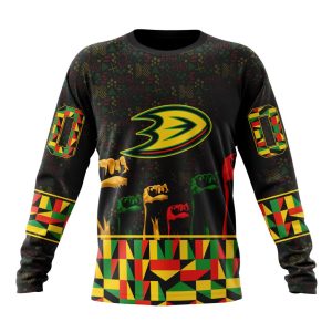 Personalized NHL Anaheim Ducks Special Design Celebrate Black History Month Unisex Sweatshirt SWS1876