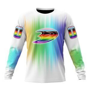 Personalized NHL Anaheim Ducks Special Design For Pride Month Unisex Sweatshirt SWS1878