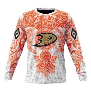 Personalized NHL Anaheim Ducks Special Norse Viking Symbols Unisex Sweatshirt SWS1884