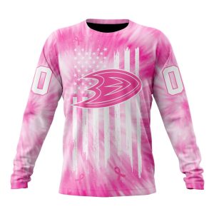 Personalized NHL Anaheim Ducks Special Pink Tie-Dye Unisex Sweatshirt SWS1887