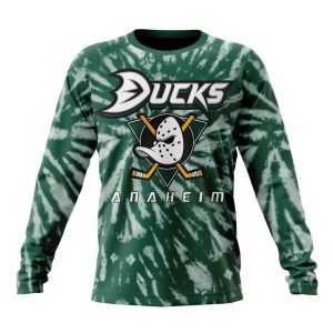 Personalized NHL Anaheim Ducks Special Retro Vintage Tie - Dye Unisex Sweatshirt SWS1889