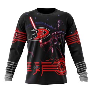 Personalized NHL Anaheim Ducks Specialized Darth Vader Version Jersey Unisex Sweatshirt SWS1893