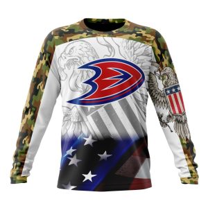 Personalized NHL Anaheim Ducks Specialized Design With Our America Eagle Flag Unisex Sweatshirt SWS1896