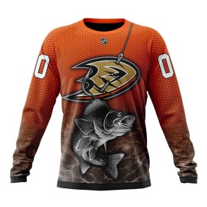 Personalized NHL Anaheim Ducks Specialized Fishing Style Unisex Sweatshirt SWS1899