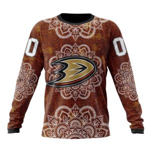 Personalized NHL Anaheim Ducks Specialized Mandala Style Unisex Sweatshirt SWS1902