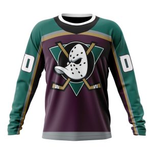 Personalized NHL Anaheim Ducks Specialized Unisex Kits With Retro Concepts Sweatshirt SWS1907