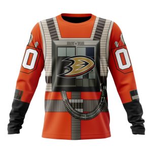 Personalized NHL Anaheim Ducks Star Wars Rebel Pilot Design Unisex Sweatshirt SWS1908