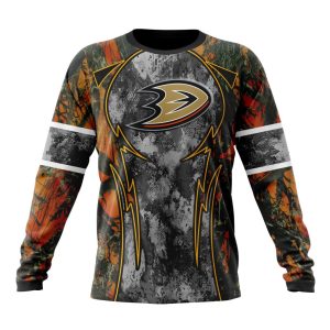 Personalized NHL Anaheim Ducks With Camo Concepts For Hungting In Forest Unisex Sweatshirt SWS1911