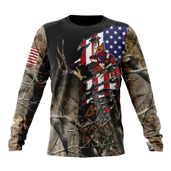 Personalized NHL Arizona Coyotes Special Camo Realtree Hunting Unisex Sweatshirt SWS1932