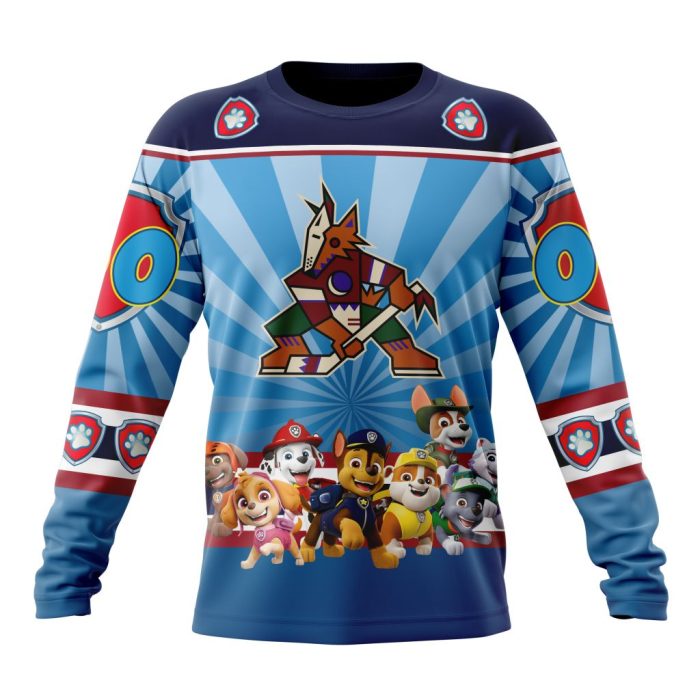 Personalized NHL Arizona Coyotes Special Paw Patrol Kits Unisex Sweatshirt SWS1942