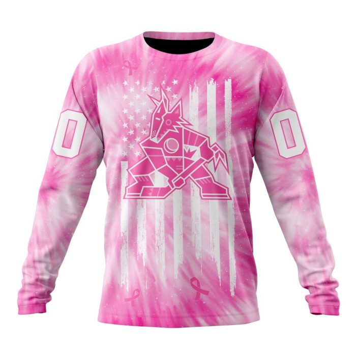 Personalized NHL Arizona Coyotes Special Pink Tie-Dye Unisex Sweatshirt SWS1944