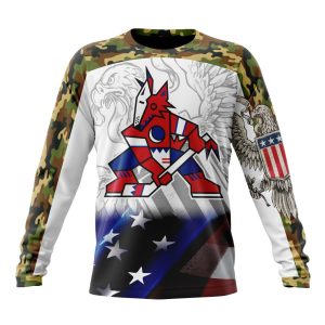 Personalized NHL Arizona Coyotes Specialized Design With Our America Eagle Flag Unisex Sweatshirt SWS1953