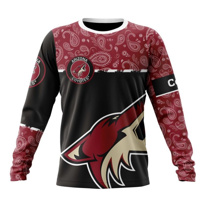 Personalized NHL Arizona Coyotes Specialized Hockey With Paisley Unisex Sweatshirt SWS1958