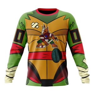 Personalized NHL Arizona Coyotes Teenage Mutant Ninja Turtles Design Unisex Sweatshirt SWS1967