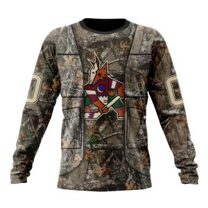 Personalized NHL Arizona Coyotes Vest Kits With Realtree Camo Unisex Sweatshirt SWS1968