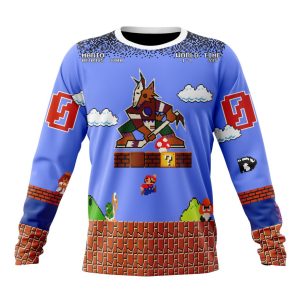 Personalized NHL Arizona Coyotes With Super Mario Game Design Unisex Sweatshirt SWS1970