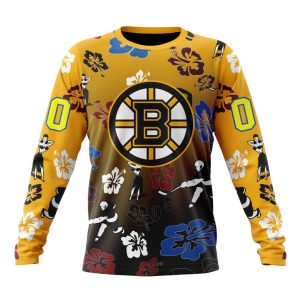 Personalized NHL Boston Bruins Hawaiian Style Design For Fans Unisex Sweatshirt SWS1976