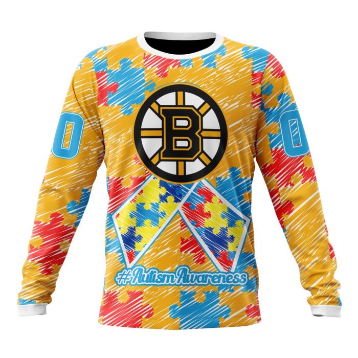 Personalized NHL Boston Bruins Special Autism Awareness Month Unisex Sweatshirt SWS1981