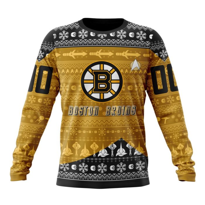 Personalized NHL Boston Bruins Special Star Trek Design Unisex Sweatshirt SWS2001