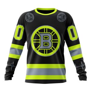 Personalized NHL Boston Bruins Specialized Unisex Kits With FireFighter Uniforms Color Unisex Sweatshirt SWS2019