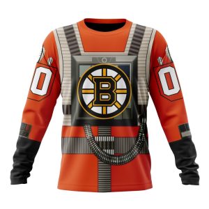 Personalized NHL Boston Bruins Star Wars Rebel Pilot Design Unisex Sweatshirt SWS2022