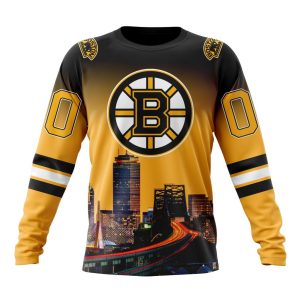 Personalized NHL Boston Bruins With Cityscape Unisex Sweatshirt SWS2027