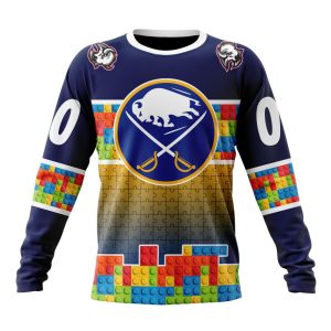 Personalized NHL Buffalo Sabres Autism Awareness Design Unisex Sweatshirt SWS2033