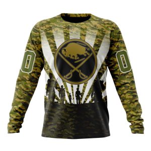 Personalized NHL Buffalo Sabres Military Camo Kits For Veterans Day And Rememberance Day Unisex Sweatshirt SWS2040