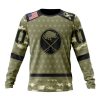 Personalized NHL Buffalo Sabres Special Camo Military Appreciation Unisex Sweatshirt SWS2045