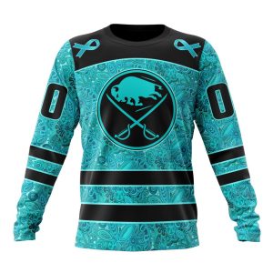 Personalized NHL Buffalo Sabres Special Design Fight Ovarian Cancer Unisex Sweatshirt SWS2049