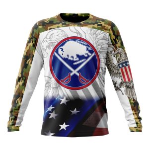 Personalized NHL Buffalo Sabres Specialized Design With Our America Eagle Flag Unisex Sweatshirt SWS2068