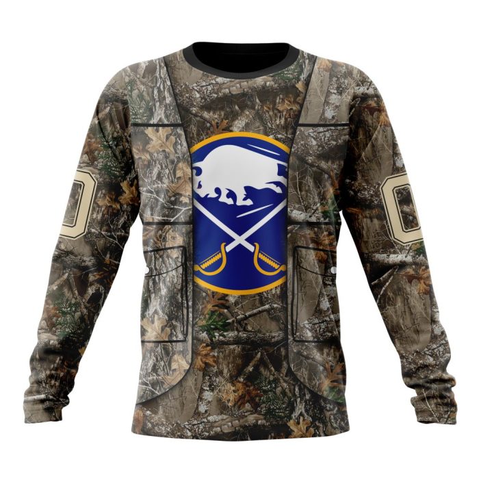 Personalized NHL Buffalo Sabres Vest Kits With Realtree Camo Unisex Sweatshirt SWS2084