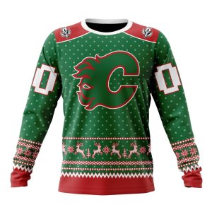 Personalized NHL Calgary Flames Special Ugly Christmas Unisex Sweatshirt SWS2121