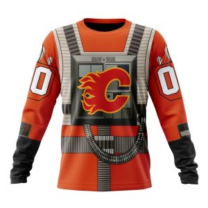 Personalized NHL Calgary Flames Star Wars Rebel Pilot Design Unisex Sweatshirt SWS2139