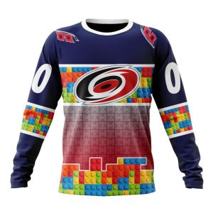 Personalized NHL Carolina Hurricanes Autism Awareness Design Unisex Sweatshirt SWS2150