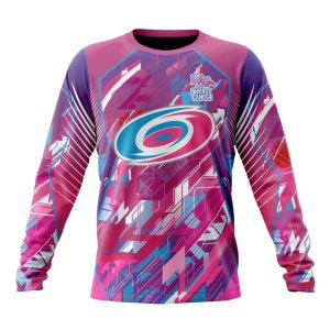 Personalized NHL Carolina Hurricanes I Pink I Can! Fearless Again Breast Cancer Unisex Sweatshirt SWS2154