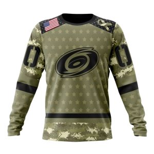 Personalized NHL Carolina Hurricanes Special Camo Military Appreciation Unisex Sweatshirt SWS2162