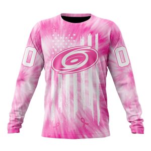 Personalized NHL Carolina Hurricanes Special Pink Tie-Dye Unisex Sweatshirt SWS2176