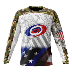 Personalized NHL Carolina Hurricanes Specialized Design With Our America Eagle Flag Unisex Sweatshirt SWS2185