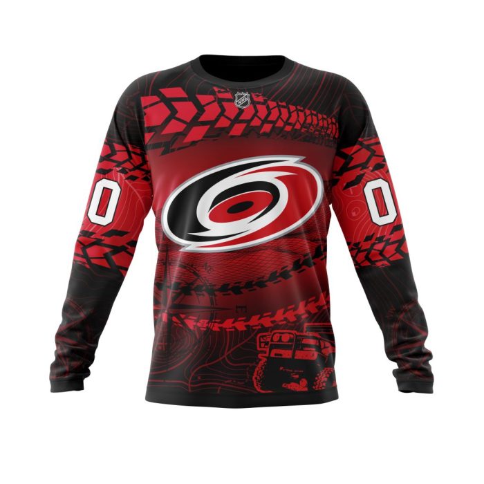 Personalized NHL Carolina Hurricanes Specialized Off - Road Style Unisex Sweatshirt SWS2195