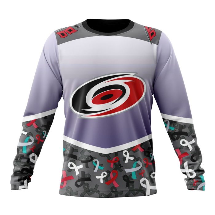 Personalized NHL Carolina Hurricanes Specialized Sport Fights Again All Cancer Unisex Sweatshirt SWS2196
