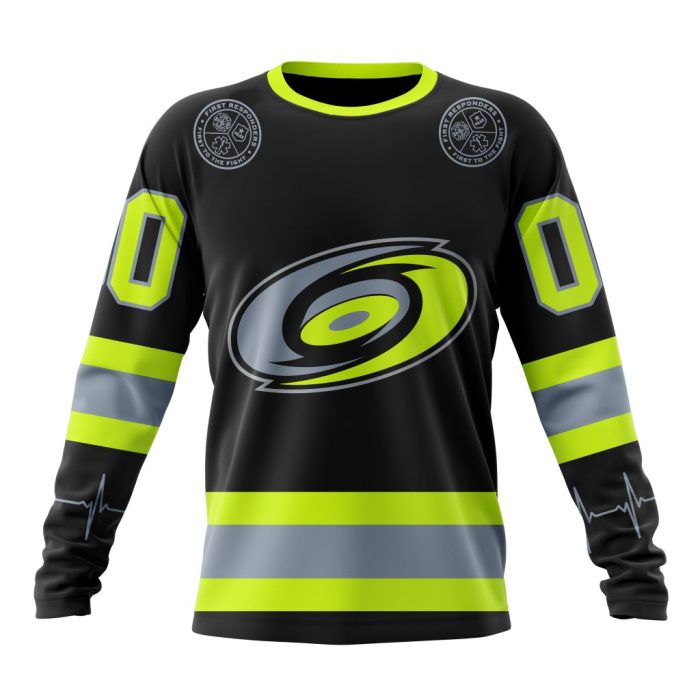 Personalized NHL Carolina Hurricanes Specialized Unisex Kits With FireFighter Uniforms Color Unisex Sweatshirt SWS2197
