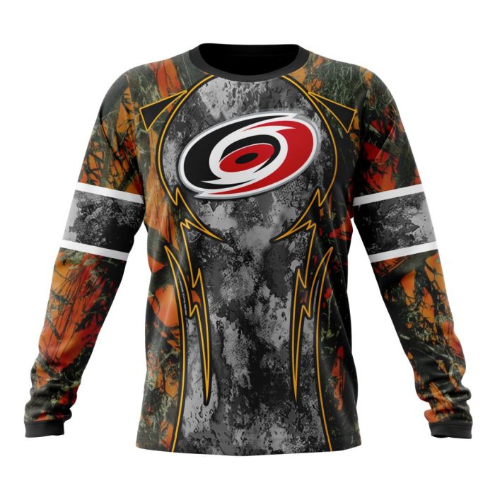 Personalized NHL Carolina Hurricanes With Camo Concepts For Hungting In Forest Unisex Sweatshirt SWS2202
