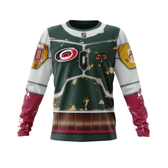 Personalized NHL Carolina Hurricanes X Boba Fett's Armor Unisex Sweatshirt SWS2206