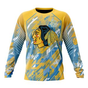 Personalized NHL Chicago BlackHawks Fearless Against Childhood Cancers Unisex Sweatshirt SWS2211