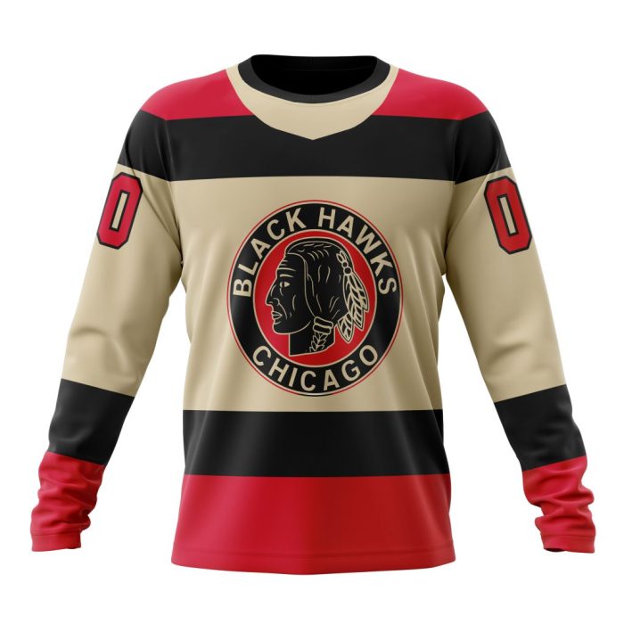Personalized NHL Chicago BlackHawks Specialized Unisex Kits With Retro Concepts Sweatshirt SWS2257