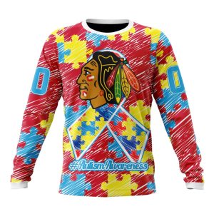 Personalized NHL Chicago Blackhawks Special Autism Awareness Month Unisex Sweatshirt SWS2218