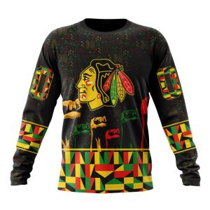 Personalized NHL Chicago Blackhawks Special Design Celebrate Black History Month Unisex Sweatshirt SWS2225