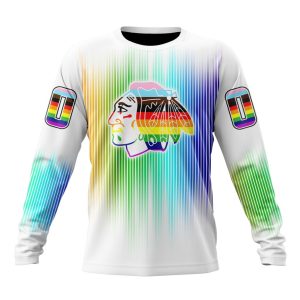 Personalized NHL Chicago Blackhawks Special Design For Pride Month Unisex Sweatshirt SWS2227